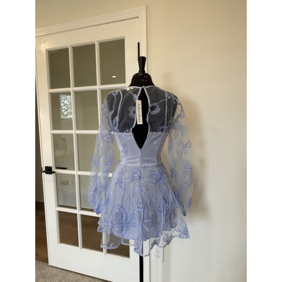 NWT For Love and Lemons Presley Bow Print Mini Corset Dress | Size M - Picture 7 of 8